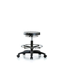 Lab Stool: Polyurethane, 24″ Seat Width, 24″ Seat Depth Round Height