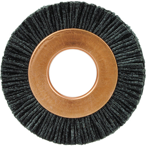 1 1/2″ Diameter - Small Diameter Wheel Brush - 0.026″/120 Grit - 1/2″ Arbor - Caliber Tooling