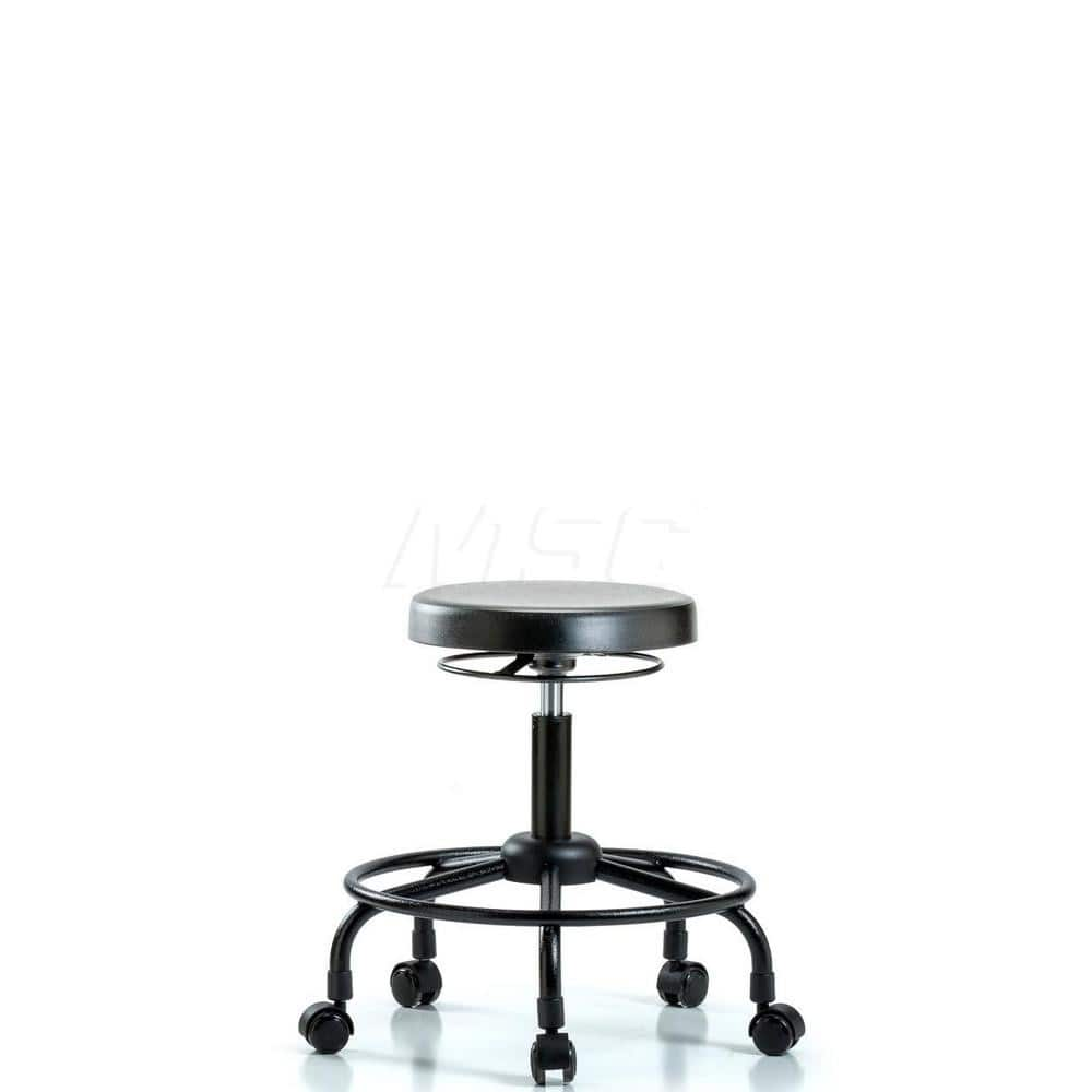 Lab Stool: Polyurethane, 24″ Seat Width, 24″ Seat Depth Round Height