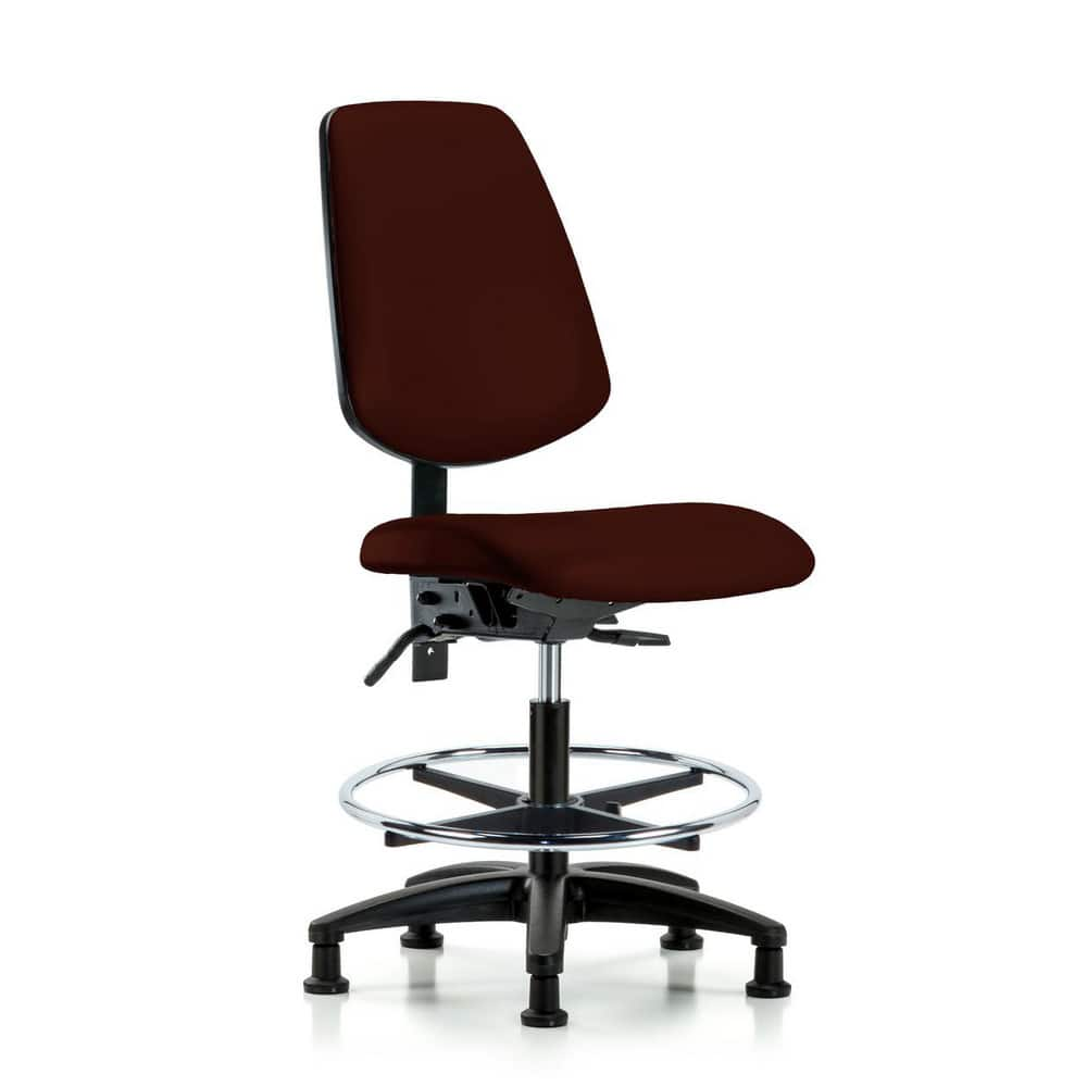 Task Chair: Vinyl, Burgundy