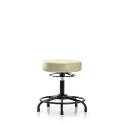 Lab Stool: Vinyl, 24″ Seat Width, 24″ Seat Depth Round Height