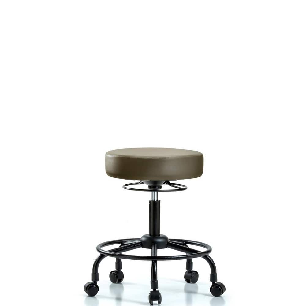 Lab Stool: Vinyl, 24″ Seat Width, 24″ Seat Depth Round Height