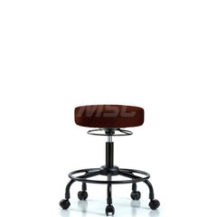 Lab Stool: Vinyl, 24″ Seat Width, 24″ Seat Depth Round Height