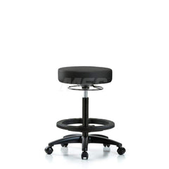 Lab Stool: Vinyl, 24″ Seat Width, 24″ Seat Depth Round Height