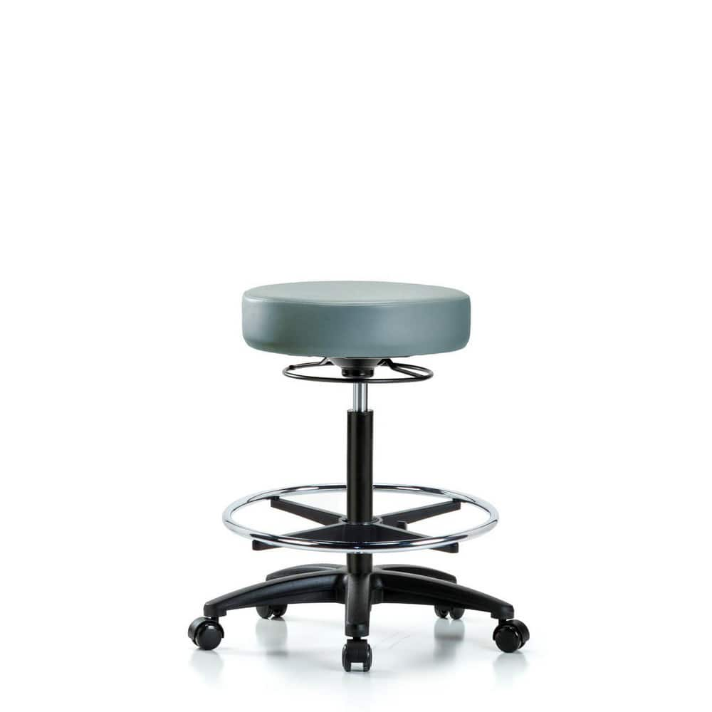 Lab Stool: Vinyl, 24″ Seat Width, 24″ Seat Depth Round Height