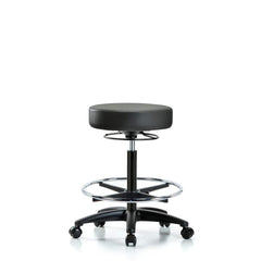 Lab Stool: Vinyl, 24″ Seat Width, 24″ Seat Depth Round Height