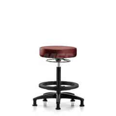 Lab Stool: Vinyl, 24″ Seat Width, 24″ Seat Depth Round Height