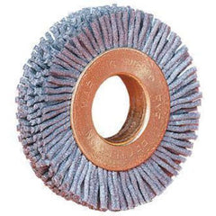 2 1/2″ Diameter - Small Diameter Wheel Brush - 0.035″/80 Grit - 5/8″ Arbor - Caliber Tooling