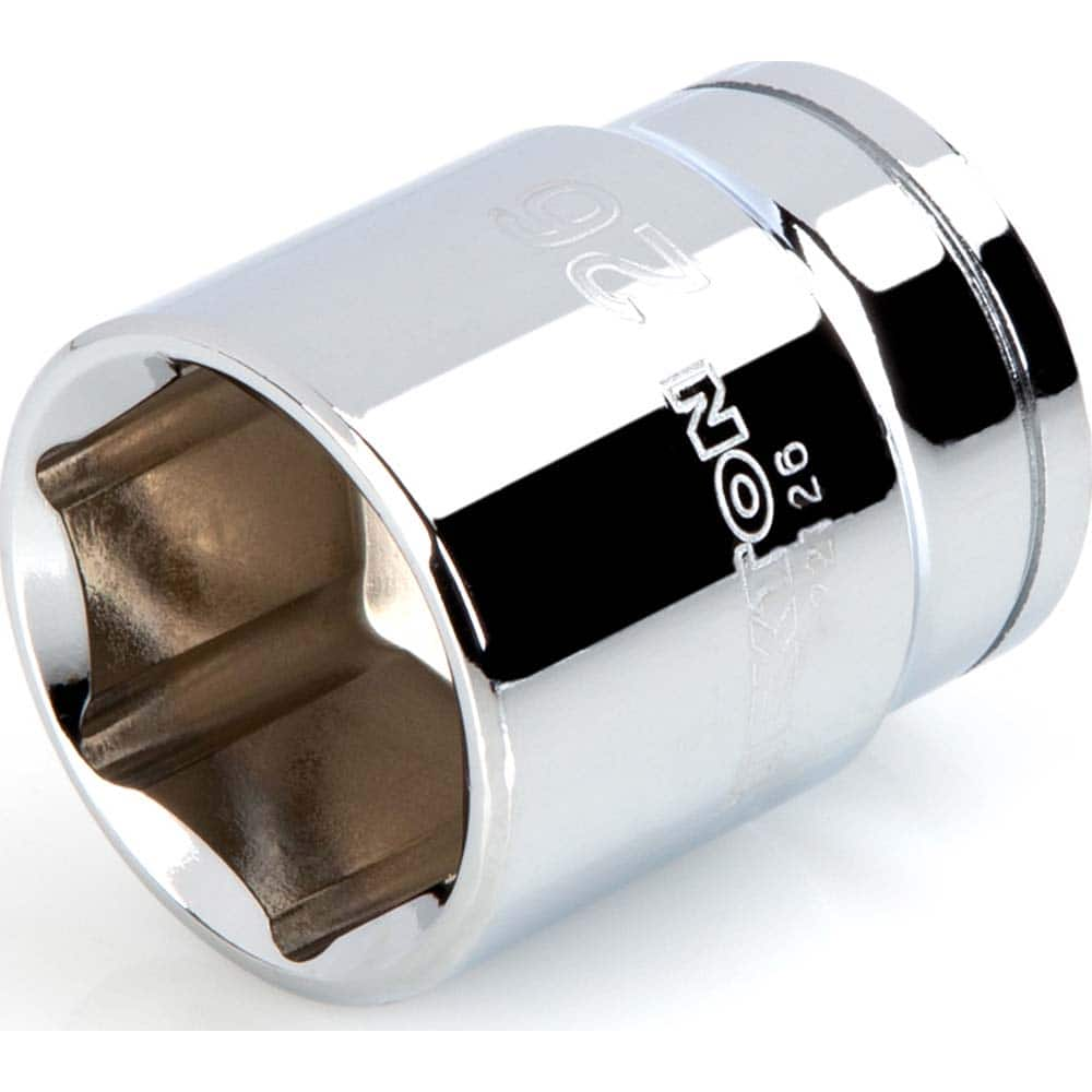 Hand Socket: 1/2″ Drive, 26 mm Socket, 6-Point Chrome-Plated & Polished