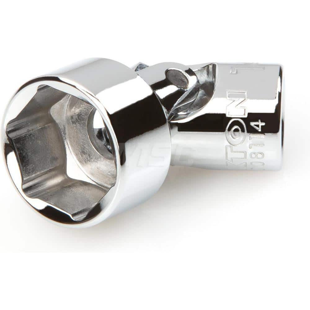 Hand Socket: 1/4″ Drive, 14 mm Socket, 6-Point Chrome-Plated & Polished