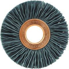 2″ Diameter-1/2″ Arbor Hole - Abrasive Nylon-Copper Center Straight Nylox Wheel - Caliber Tooling