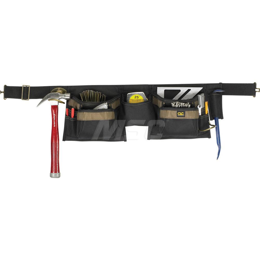 Tool Aprons & Tool Belts; Tool Type: Tool Rig; Minimum Waist Size: 29; Maximum Waist Size: 46; Material: Polyester; Number of Pockets: 12.000; Color: Black; Minimum Order Quantity: Polyester; Tool Style: Tool Rig; Minimum Waist Size: 29