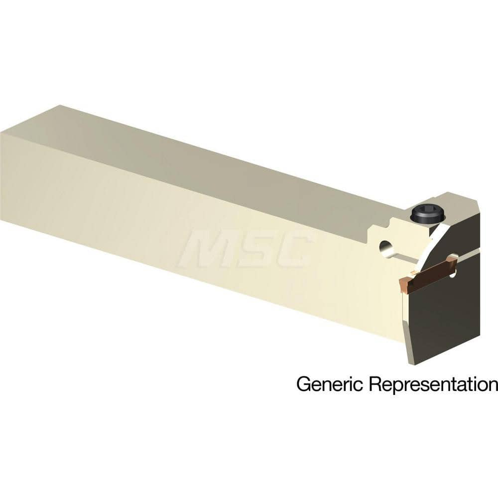 Indexable Cutoff Toolholder: 14 mm Max Depth of Cut, 28 mm Max Workpiece Dia, Left Hand 25 mm Shank Height, 25 mm Shank Width, Uses GCMN Inserts, Series GND