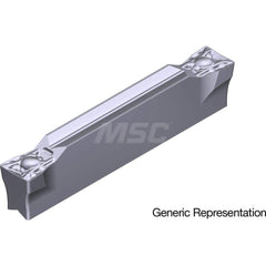 Grooving Insert: GCM5187ML AC5025S, Solid Carbide Absotech Finish, Neutral, 0.187″ Cutting Width, 0.906″ Max Depth, Series GND