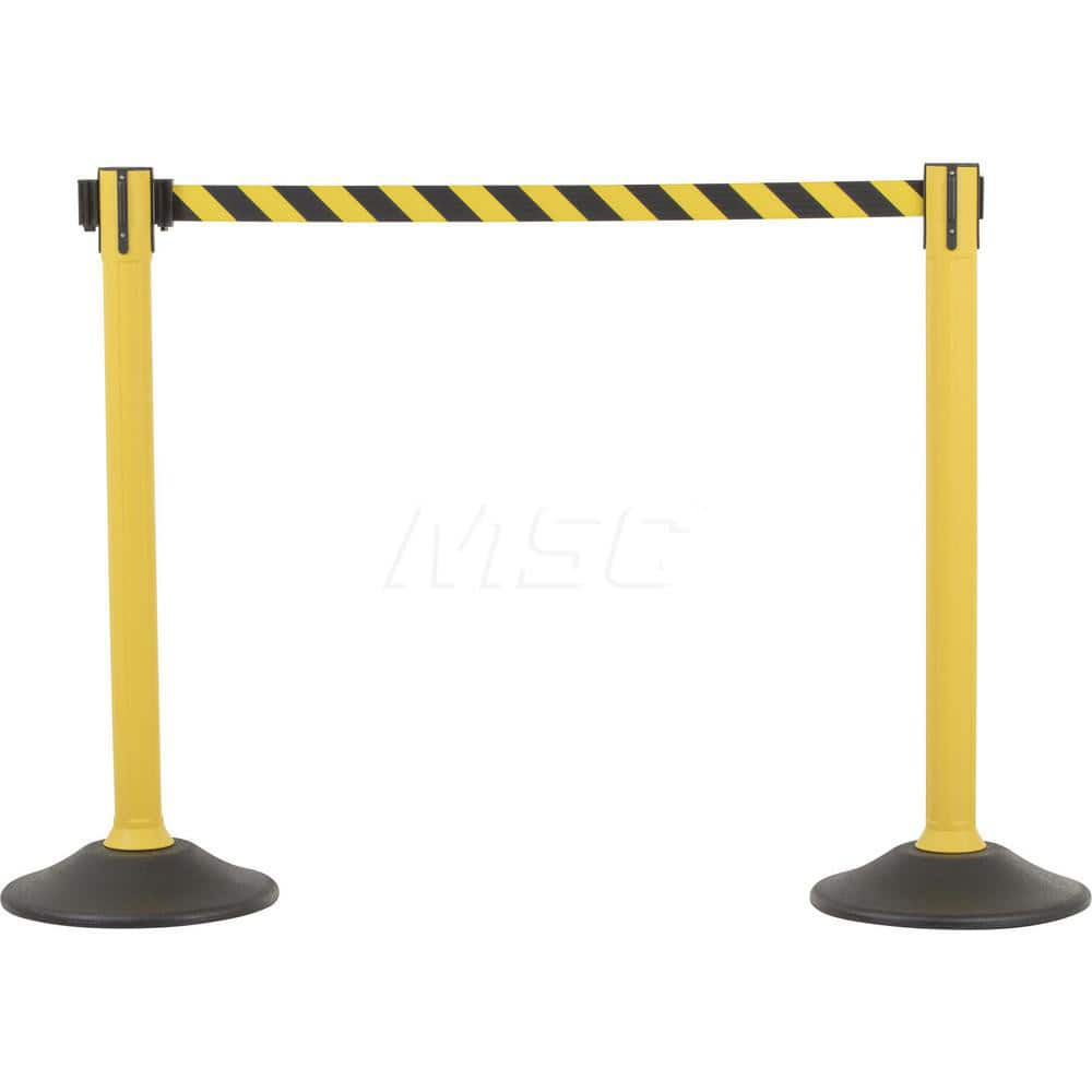 Barrier Parts & Accessories; Frame Type: Warning Post; Mounting Hardware: Mounting Hardware Included; Height (Inch): 38.5; Height (Decimal Inch): 38.5; Material: HDPE; Concrete; Color: Yellow; Length (Feet): 78.00; Length (Inch): 78.00; Overall Height: 38