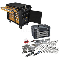 Tool Roller Cabinet: 11 Drawers Black & Orange