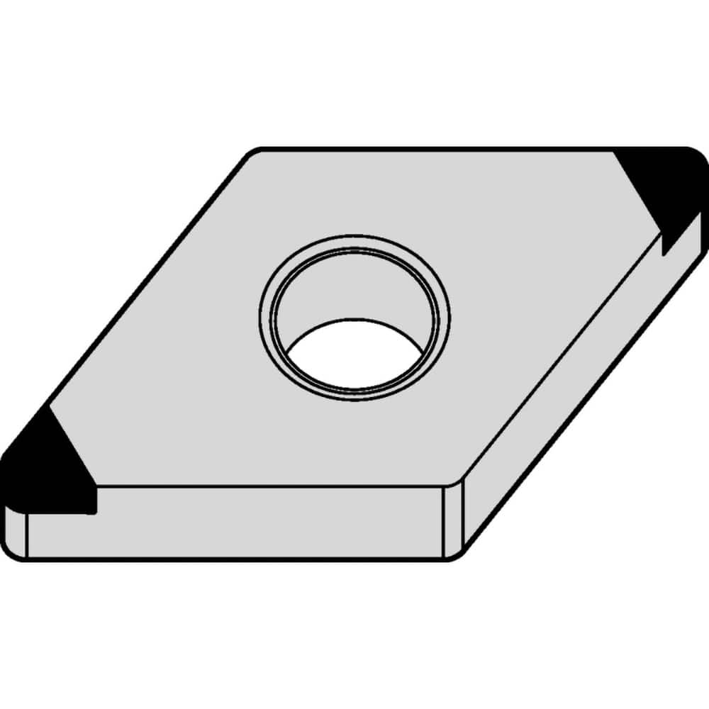 Turning Insert:  DNGA432EMT,  Hardened Material TiN Finish,  0.5000″ Long,  0.0313″ Corner Radius,  N/A Series  KENLOC