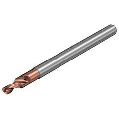 Micro Drill Bit: 0.0965″ Dia, 140 °, Solid Carbide TiALN Lite Finish, 1.9685″ OAL, RH Cut, Spiral Flute, Straight-Cylindrical Shank, Series CoroDrill 862