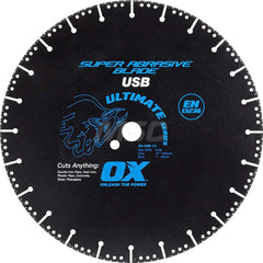 Wet & Dry Cut Saw Blade: 14″ Dia, 1″ Arbor Hole Use on Metal, Standard Arbor