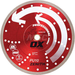 Wet & Dry Cut Saw Blade: 14″ Dia, 1″ Arbor Hole Use on Universal Hard, Standard Arbor