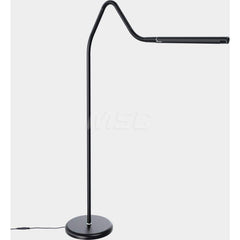 Task Light: LED, Gooseneck Arm, Free Standing, Black 15V, 13 Watts