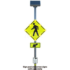 Traffic & Parking Signs; MessageType: Pedestrian Crossing Signs; Message or Graphic: Graffic Only; Legend: Pedestrian Crossing Symbol; Graphic Type: None; Reflectivity: Diamond Grade; Material: Aluminum; Thickness (Decimal Inch): 0.08; Coating: 3M Anti-Gr