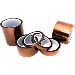 Polyimide Film Tape: 1″ Wide, 108' x 1 mil Thick 10 Lb/In Tensile Strength, Silicone Adhesive, 100 to 500 ° F, Series PPT0.5