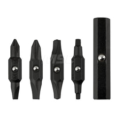 Screwdriver Insert Bit Set: 1/4″ Drive #1 & #2 Phillips, 3/16 & 1/4″ Slotted