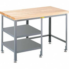 Little Giant - Stationary Work Benches, Tables Type: Work Bench Top Material: Butcher Block Maple - Caliber Tooling