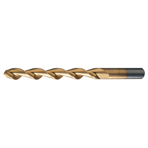 #50 RHS / RHC HSS 118 Degree Notched Point Parabolic HSS Jobber Drill - TiN - Exact Industrial Supply