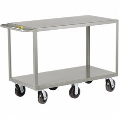 Little Giant - 3,600 Lb Capacity, 30" Wide x 60" Long x 36" High Cart - 2 Shelf, Steel, Phenolic Casters - Caliber Tooling