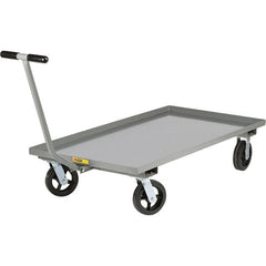 Little Giant - 2,000 Lb Capacity, 36" Wide x 72" Long x 9" High Cart - Steel, 2 Rigid/2 Swivel Casters - Caliber Tooling