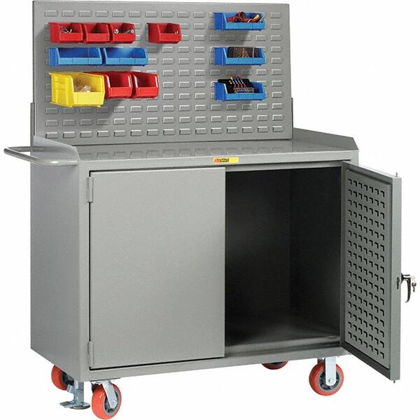 Little Giant - 3,600 Lb Capacity Mobile Workbench with Pegboard Panel - 48" Wide x 43-1/2" High - Caliber Tooling