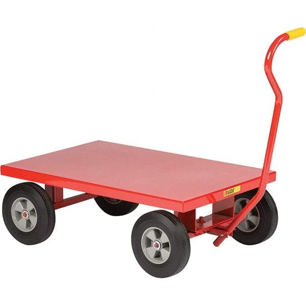 Little Giant - 1,200 Lb Capacity, 24" Wide x 36" Long x 13" High Cart - Steel, Rubber Casters - Caliber Tooling