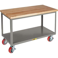 Little Giant - Mobile Work Benches Type: Butcher Block Top Length: 24 (Inch) - Caliber Tooling