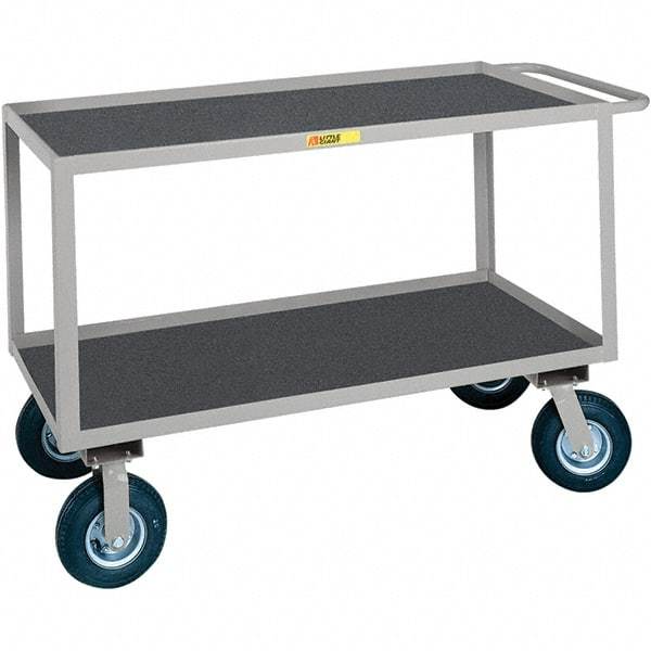 Little Giant - 1,200 Lb Capacity, 24" Wide x 36" Long x 38" High Cart - Steel, Pneumatic Casters - Caliber Tooling