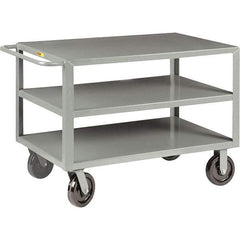 Little Giant - 5,000 Lb Capacity, 30" Wide x 60" Long x 36" High Cart - 3 Shelf, Steel, Phenolic Casters - Caliber Tooling