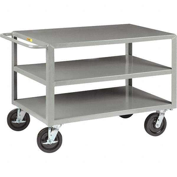 Little Giant - 5,000 Lb Capacity, 24" Wide x 36" Long x 36" High Cart - 3 Shelf, Steel, Phenolic Casters - Caliber Tooling