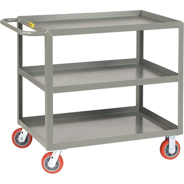 Little Giant - 2,000 Lb Capacity, 24" Wide x 36" Long x 36" High Service Cart - Steel, Polyurethane Casters - Caliber Tooling