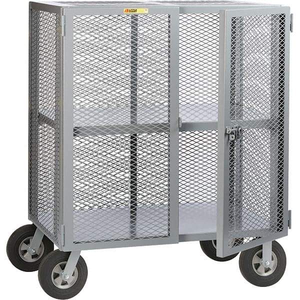 Little Giant - 1,500 Lb Capacity, 1 Shelf, Security Cart - 33" Long x 49" Wide x 61" High - Caliber Tooling