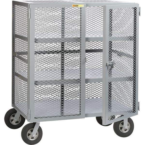 Little Giant - 1,500 Lb Capacity, 2 Shelf, Security Cart - 27" Long x 27" Wide x 61" High - Caliber Tooling