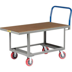 Little Giant - 2,000 Lb Capacity Steel Platform Truck - Steel Deck, 24" OAW, 61-1/2" Platform Length, Polyurethane Casters - Caliber Tooling