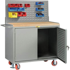 Little Giant - 3,600 Lb Capacity Mobile Workbench with Pegboard Panel - 48" Wide x 43-1/2" High - Caliber Tooling