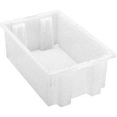 Quantum Storage - 45 Lb Load Capacity Clear Polypropylene Tote Container - Stacking, Nesting, 6" Long x 11" Wide x 18" High - Caliber Tooling