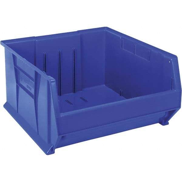 Quantum Storage - 225 Lb Load Capacity Blue Polypropylene Tote Container - Stacking, 12" Long x 22-1/2" Wide x 23.9" High - Caliber Tooling