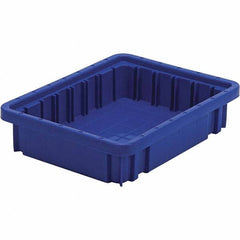 Quantum Storage - 20 Lb Load Capacity Blue Polypropylene Dividable Container - Stacking, 2-1/2" Long x 8.3" Wide x 10.9" High - Caliber Tooling