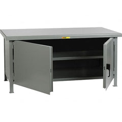 Little Giant - 1 Shelf Storage Cabinet - Steel, 72" Wide x 36" Deep x 34" High - Caliber Tooling