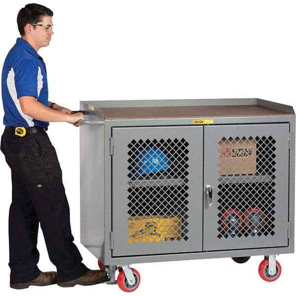 Little Giant - 3,600 Lb Capacity, 1 Shelf, 2 Door Mobile Cabinet - 48" Wide x 43" High - Caliber Tooling