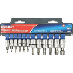 Crescent - Hex & Torx Bit Socket Sets Type: Torx Bit Socket Set Drive Size: 1/4, 3/8 - Caliber Tooling