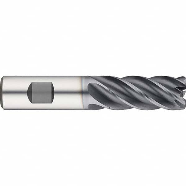 Guhring - 3/4" Diam 5 Flute Solid Carbide 0.19" Corner Radius End Mill - Caliber Tooling